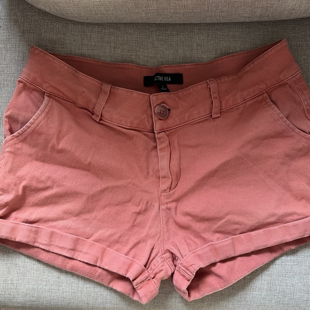 Active Usa Women's Coral High Waist Shorts